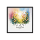 Psalm 37:4 Bible Verse, will give Premium Luster Photo Paper Framed Poster Black 18″×18″