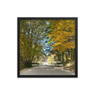 Proverbs 3:6 Bible Verse, Fall Road Premium Luster Photo Paper Framed Poster Wall Art Black 18″×18″
