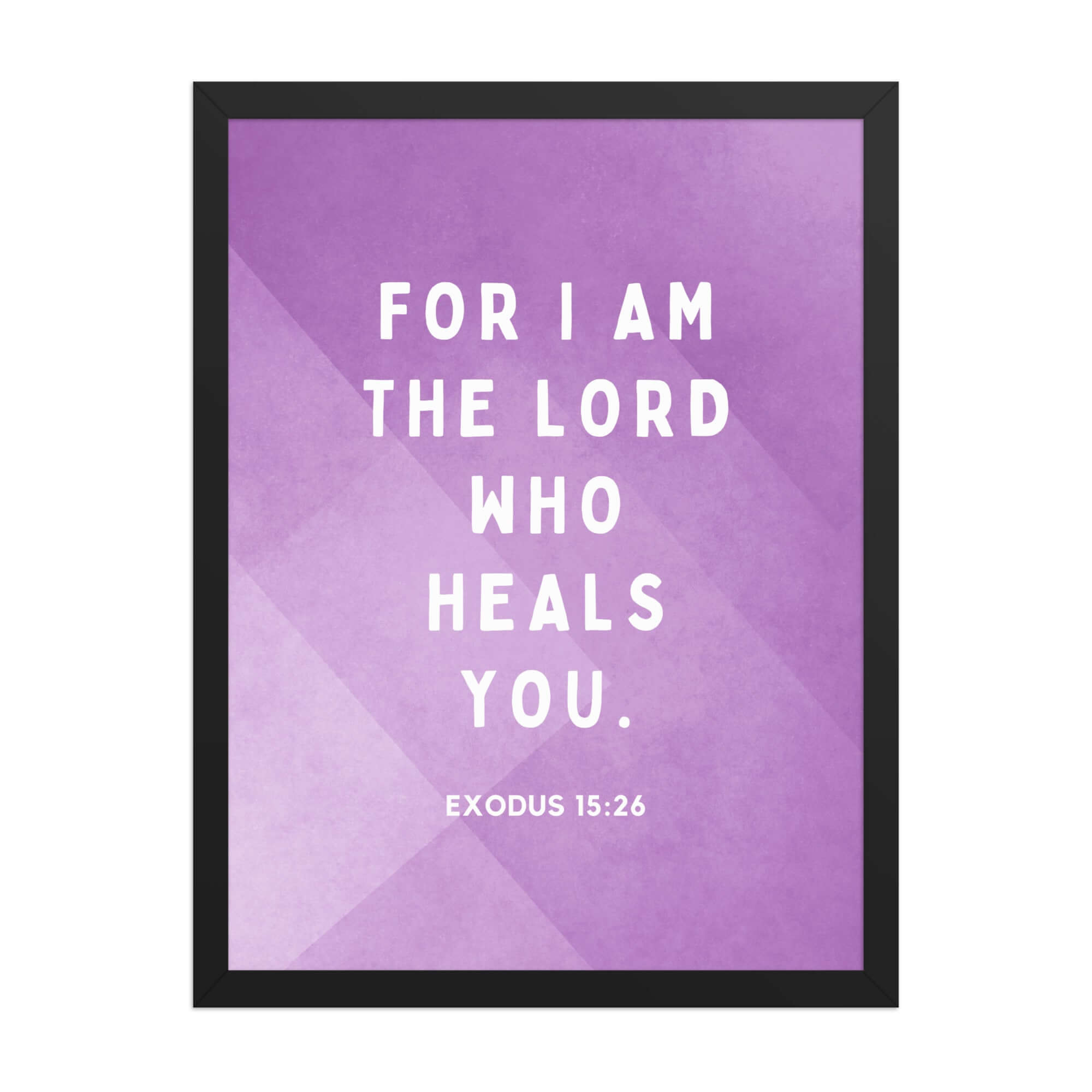 Exodus 15:26 Bible Verse, in his eyes Premium Luster Photo Paper Framed Poster Wall Art Black 18″×24″
