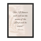 Romans 10:13 Bible Verse, Whoever Premium Luster Photo Paper Framed Poster Wall Art Black 18″×24″