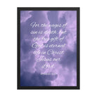 Romans 6:23 Bible Verse, free gift Premium Luster Photo Paper Framed Poster Wall Art Black 18″×24″