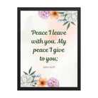 John 14:27 Bible Verse, with you Premium Luster Photo Paper Framed Poster Wall Art Black 18″×24″