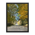 Proverbs 3:6 Bible Verse, Fall Road Premium Luster Photo Paper Framed Poster Wall Art Black 18″×24″