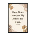 John 14:27 Bible Verse, Peace I Premium Luster Photo Paper Framed Poster Wall Art Black 24″×36″