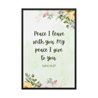 John 14:27 Bible Verse, My peace Premium Luster Photo Paper Framed Poster Wall Art Black 24″×36″