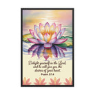 Psalm 37:4 Bible Verse, the Lord Premium Luster Photo Paper Framed Poster Black 24″×36″