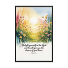 Psalm 37:4 Bible Verse, will give Premium Luster Photo Paper Framed Poster Black 24″×36″