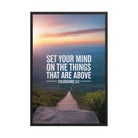 Colossians 3:2 Bible Verse your mind Premium Luster Photo Paper Framed Poster Black 24″×36″