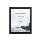 Joshua 1:9 Bible Verse, Do not be afraid Premium Luster Photo Paper Framed Poster Wall Art Black 8″×10″