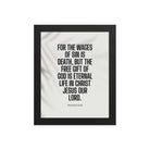 Romans 6:23 Bible Verse, eternal life Premium Luster Photo Paper Framed Poster Wall Art Black 8″×10″