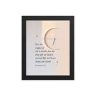 Romans 6:23 Bible Verse, our Lord Premium Luster Photo Paper Framed Poster Wall Art Black 8″×10″