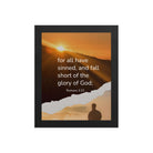 Romans 3:23 Bible Verse, of God Premium Luster Photo Paper Framed Poster Wall Art Black 8″×10″