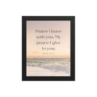 John 14:27 Bible Verse, not as the Premium Luster Photo Paper Framed Poster Wall Art Black 8″×10″