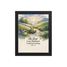 Psalm 23:1 Bible Verse, Lord Premium Luster Photo Paper Framed Poster Black 8″×10″
