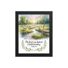 Psalm 23:1 Bible Verse, is my Premium Luster Photo Paper Framed Poster Black 8″×10″