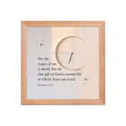 Romans 6:23 Bible Verse, our Lord Premium Luster Photo Paper Framed Poster Wall Art Red Oak 10″×10″