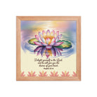 Psalm 37:4 Bible Verse, the Lord Premium Luster Photo Paper Framed Poster Red Oak 10″×10″