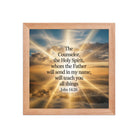 John 14:26 Bible Verse will send Premium Luster Photo Paper Framed Poster Red Oak 10″×10″