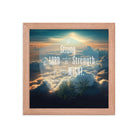Ephesians 6:10 Bible Verse, be strong in the Lord Premium Luster Photo Paper Framed Poster Wall Art Red Oak 10″×10″