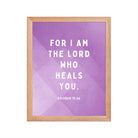 Exodus 15:26 Bible Verse, in his eyes Premium Luster Photo Paper Framed Poster Wall Art Red Oak 11″×14″