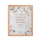 Romans 10:13 Bible Verse, the Lord Premium Luster Photo Paper Framed Poster Wall Art Red Oak 11″×14″