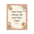 John 14:27 Bible Verse, Peace I Premium Luster Photo Paper Framed Poster Wall Art Red Oak 11″×14″