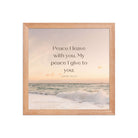 John 14:27 Bible Verse, not as the Premium Luster Photo Paper Framed Poster Wall Art Red Oak 12″×12″