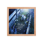 Psalm 23:1 Bible Verse, Shepherd Premium Luster Photo Paper Framed Poster Red Oak 12″×12″