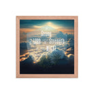 Ephesians 6:10 Bible Verse, be strong in the Lord Premium Luster Photo Paper Framed Poster Wall Art Red Oak 12″×12″