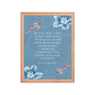 Revelation 21:4 Bible Verse, every tear Premium Luster Photo Paper Framed Poster Wall Art Red Oak 12″×16″