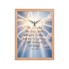 John 14:26 Bible Verse Father Premium Luster Photo Paper Framed Poster Red Oak 12″×16″