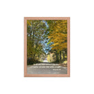 Proverbs 3:6 Bible Verse, Fall Road Premium Luster Photo Paper Framed Poster Wall Art Red Oak 12″×16″