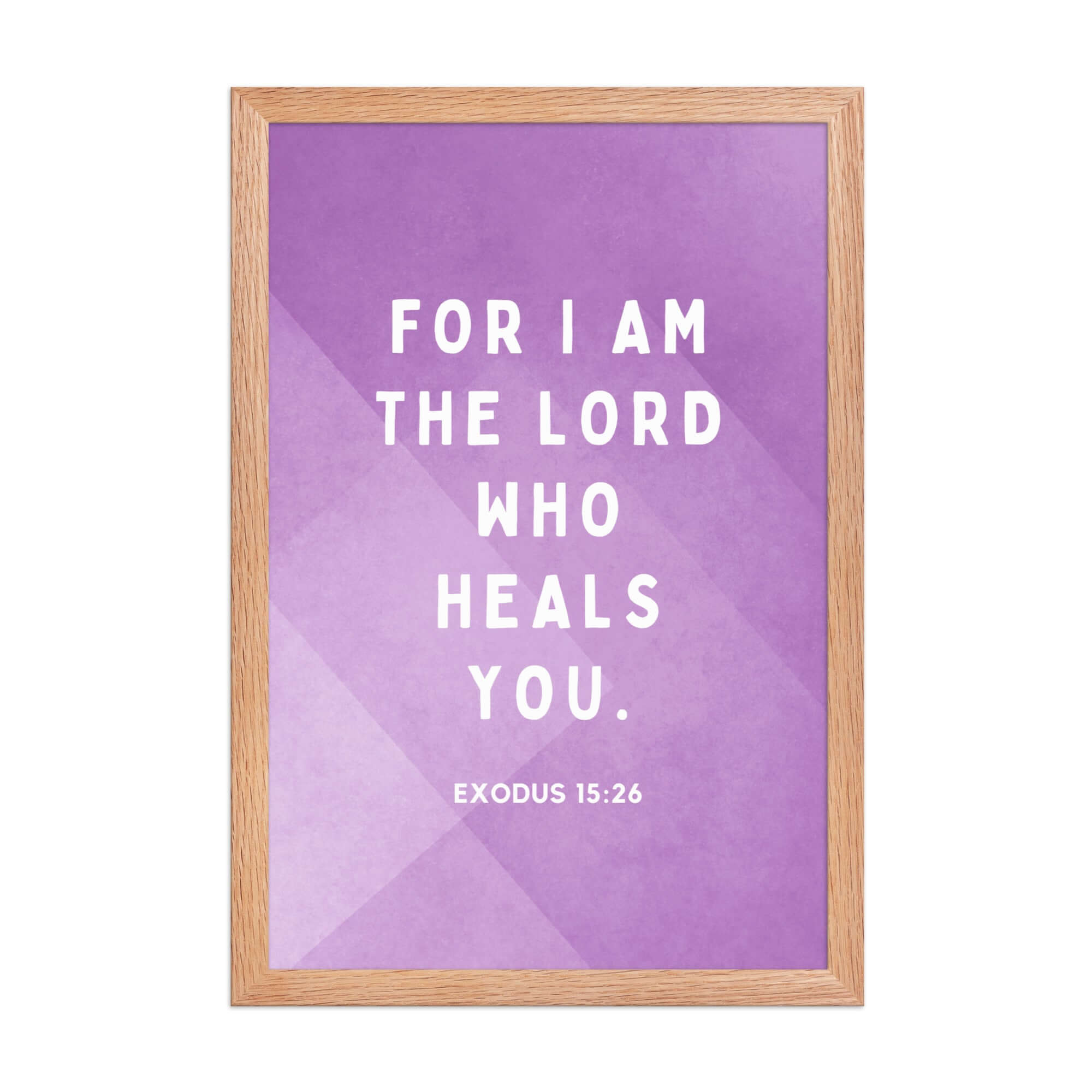 Exodus 15:26 Bible Verse, in his eyes Premium Luster Photo Paper Framed Poster Wall Art Red Oak 12″×18″