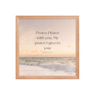 John 14:27 Bible Verse, not as the Premium Luster Photo Paper Framed Poster Wall Art Red Oak 14″×14″