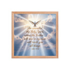 John 14:26 Bible Verse Father Premium Luster Photo Paper Framed Poster Red Oak 14″×14″