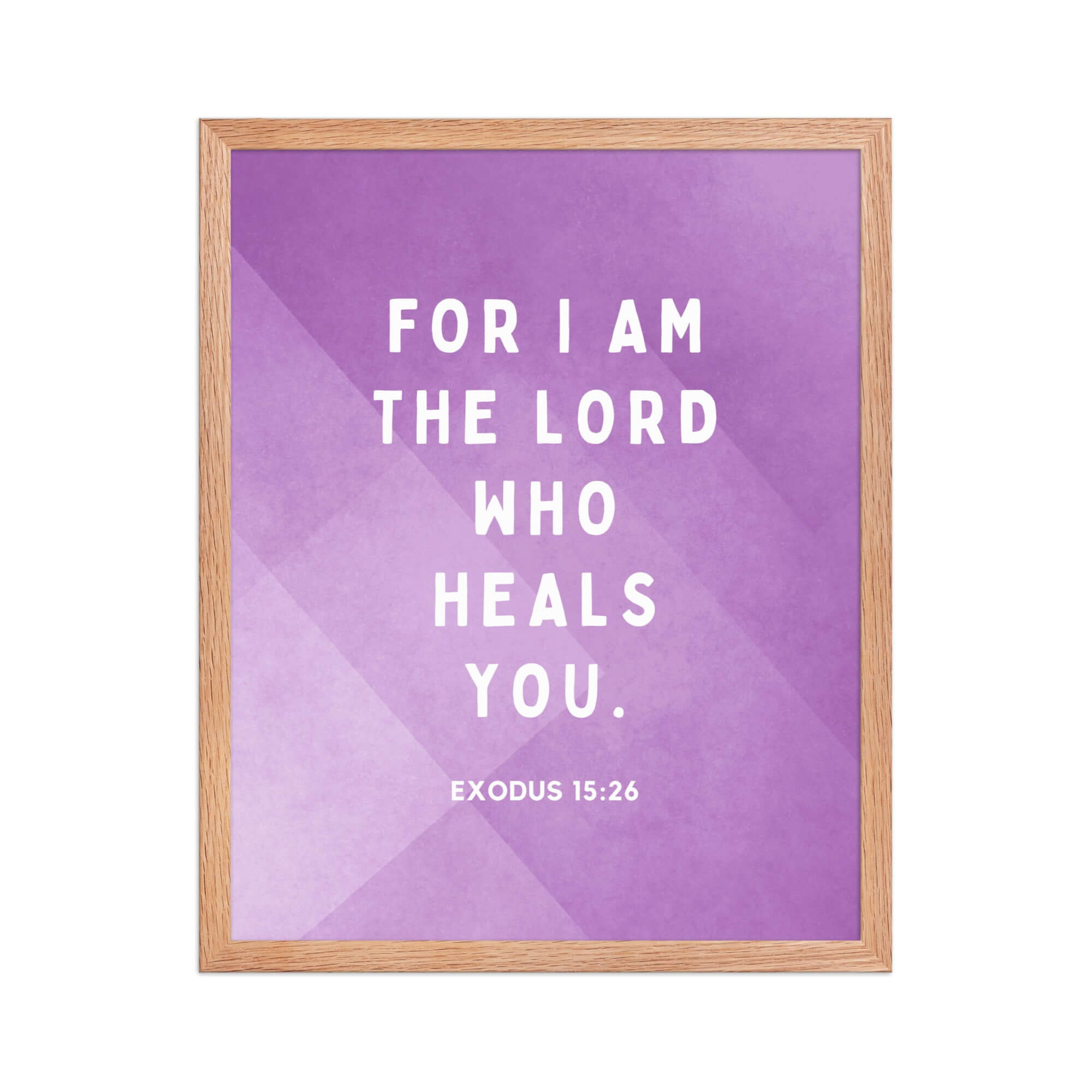 Exodus 15:26 Bible Verse, in his eyes Premium Luster Photo Paper Framed Poster Wall Art Red Oak 16″×20″