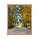 Proverbs 3:6 Bible Verse, Fall Road Premium Luster Photo Paper Framed Poster Wall Art Red Oak 16″×20″