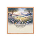 Psalm 37:4 Bible Verse, Delight Premium Luster Photo Paper Framed Poster Red Oak 18″×18″