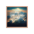 Ephesians 6:10 Bible Verse, be strong in the Lord Premium Luster Photo Paper Framed Poster Wall Art Red Oak 18″×18″