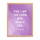 Exodus 15:26 Bible Verse, in his eyes Premium Luster Photo Paper Framed Poster Wall Art Red Oak 18″×24″
