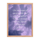 Romans 6:23 Bible Verse, free gift Premium Luster Photo Paper Framed Poster Wall Art Red Oak 18″×24″