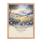 Psalm 37:4 Bible Verse, Delight Premium Luster Photo Paper Framed Poster Red Oak 18″×24″