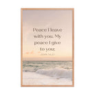 John 14:27 Bible Verse, not as the Premium Luster Photo Paper Framed Poster Wall Art Red Oak 24″×36″