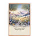 Psalm 37:4 Bible Verse, Delight Premium Luster Photo Paper Framed Poster Red Oak 24″×36″