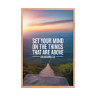 Colossians 3:2 Bible Verse your mind Premium Luster Photo Paper Framed Poster Red Oak 24″×36″
