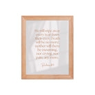 Revelation 21:4 Bible Verse, He will wipe Premium Luster Photo Paper Framed Poster Wall Art Red Oak 8″×10″