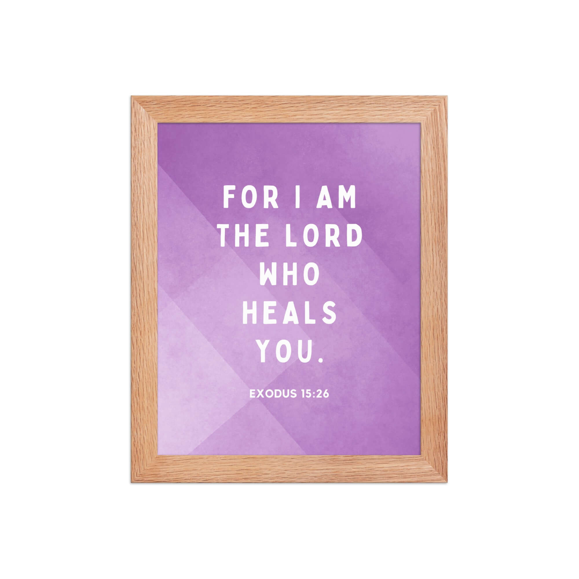 Exodus 15:26 Bible Verse, in his eyes Premium Luster Photo Paper Framed Poster Wall Art Red Oak 8″×10″