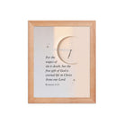 Romans 6:23 Bible Verse, our Lord Premium Luster Photo Paper Framed Poster Wall Art Red Oak 8″×10″