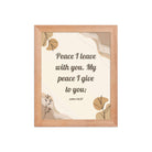 John 14:27 Bible Verse, Peace I Premium Luster Photo Paper Framed Poster Wall Art Red Oak 8″×10″
