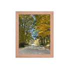 Proverbs 3:6 Bible Verse, Fall Road Premium Luster Photo Paper Framed Poster Wall Art Red Oak 8″×10″
